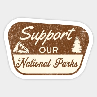 Retro Support National Parks Save Our Parks Nature Lover Sticker